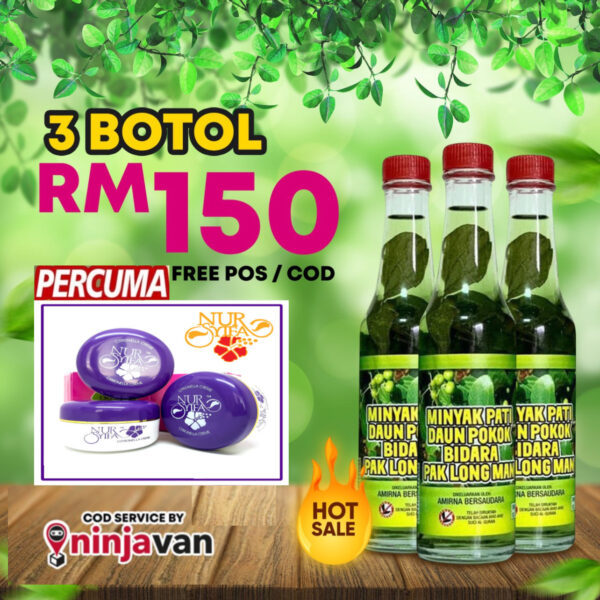 (PAKEJ 3 BOTOL) Minyak Bidara