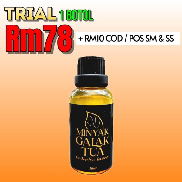 PAKEJ TRIAL 1 BOTOL MINYAK GALAK TUA